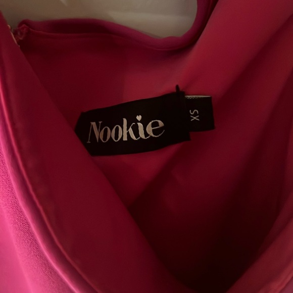 Nookie Tyler Scuba Midi Dress NWT X Small BarbieCORE Pink - Picture 7 of 9